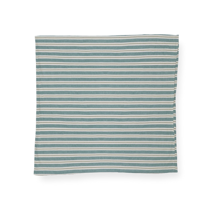 Stretch Knit Swaddle Blanket - Blue Vintage Stripe