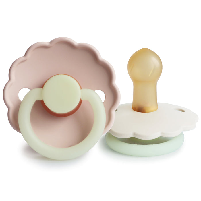 FRIGG Daisy Night Natural Rubber Pacifier 2-Pack - Nature Baby Outfitter