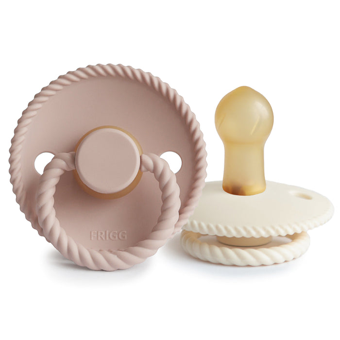 FRIGG Rope Natural Rubber Pacifier 2-Pack - Nature Baby Outfitter