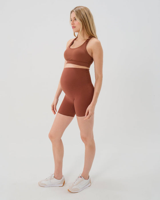 AXK CORE Maternity Bike Short - Brown - Nature Baby Outfitter