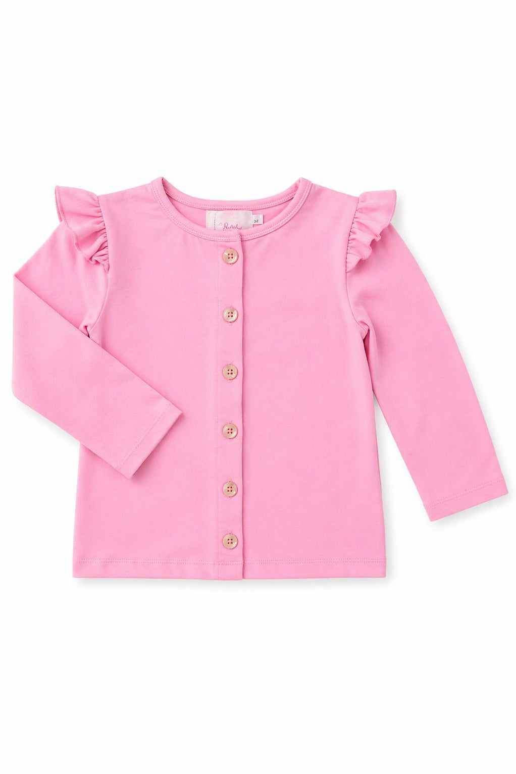Bubblegum Pink Ruffle Cardigan — Nature Baby Outfitter