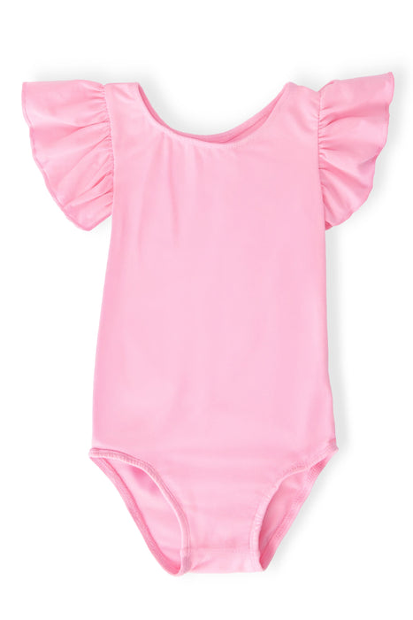 Bubblegum Pink S/S Flutter Sleeve Leotard