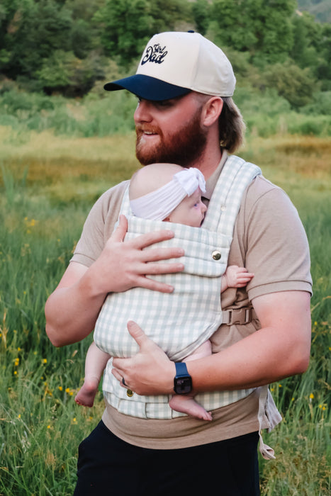 Monroe x Coco Gingham - Cotton Baby Carrier (7-35 lbs) - Nature Baby Outfitter