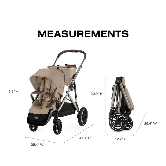 Gazelle S Stroller by Cybex Silver Frame with Stone Grey Seat