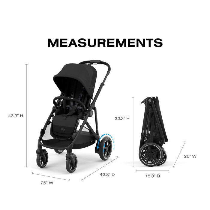 Cybex e-Gazelle S Electronic Assist Stroller Taupe Frame with Chocolate Brown Seat