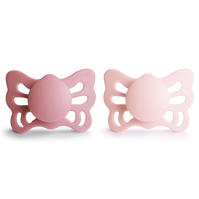 FRIGG Butterfly Anatomical Silicone Pacifier 2-Pack (0-6 Months) - Nature Baby Outfitter