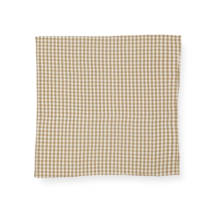 Stretch Knit Swaddle Blanket - Cinnamon Gingham