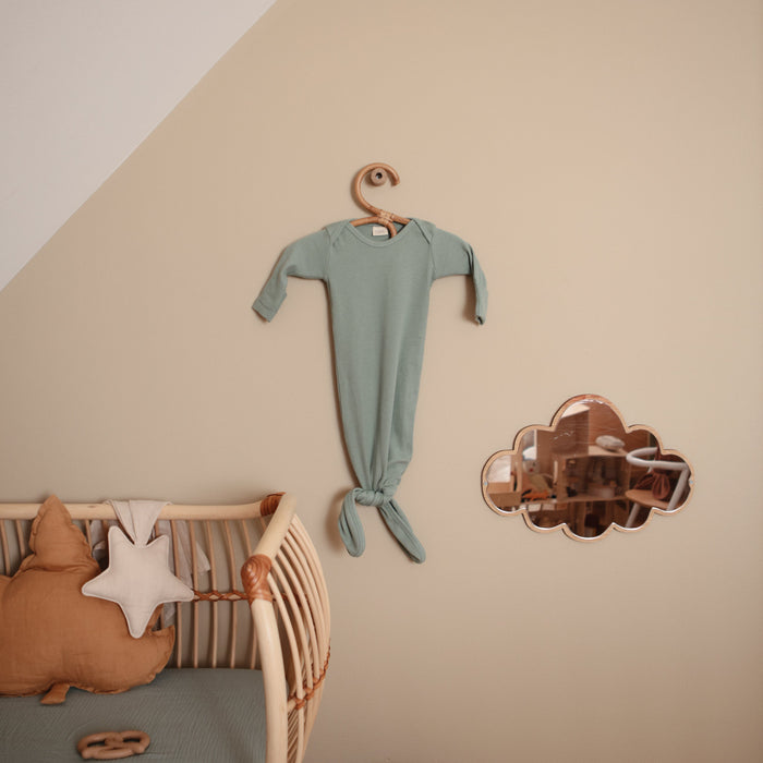Ribbed Knotted Baby Gown - Nature Baby Outfitter