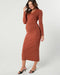 Full Body Ribbed Maternity & Nursing Midi Sweater Dress - Nature Baby Outfitter