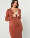 Full Body Ribbed Maternity & Nursing Midi Sweater Dress - Nature Baby Outfitter