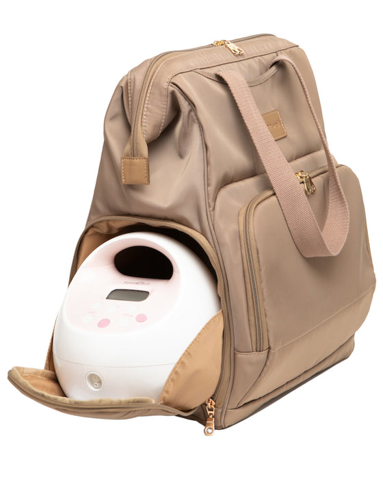 Sarah Wells Norah Breast Pump Backpack – Pumping Bag with Insulated Milk Storage, Laptop Sleeve & Wide-Open Frame