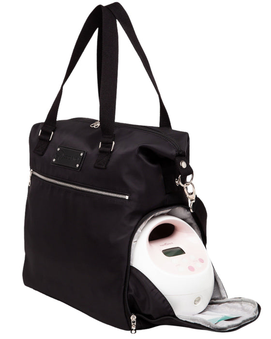 Sarah Wells Lizzy Breast Pump Tote – Lightweight, Easy-Clean Bag with Insulated Pocket, Laptop Sleeve & Side Storage – Fits Pumps & More