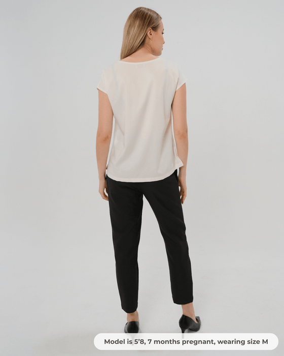 Slim Leg Maternity Work Pants in Black - Nature Baby Outfitter