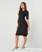 Louie Striped Knit Maternity & Nursing Dress - Nature Baby Outfitter