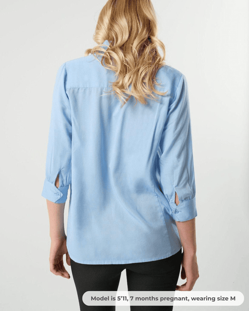 No-Gap Maternity Nursing Button Down Shirt in TENCEL (Regular & Petite) - Nature Baby Outfitter