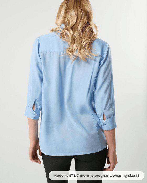 No-Gap Maternity Nursing Button Down Shirt in TENCEL (Regular & Petite) - Nature Baby Outfitter