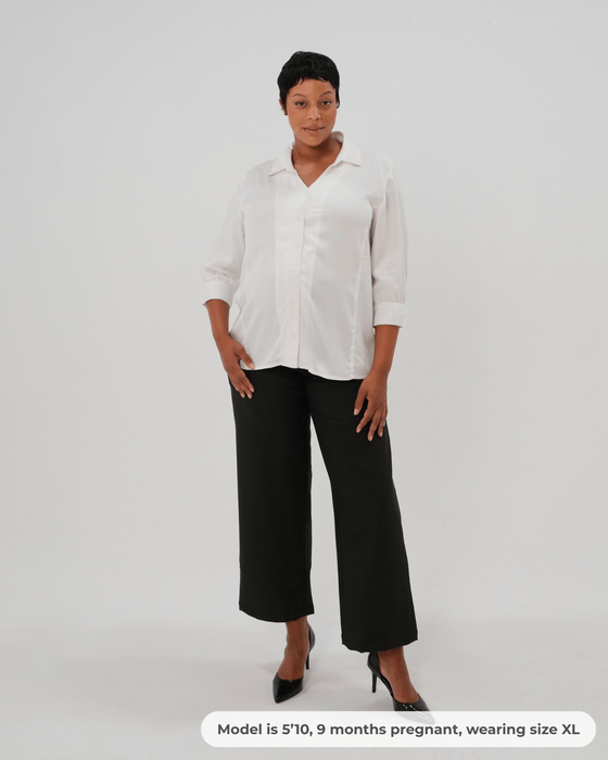 No-Gap Maternity Nursing Button Down Shirt in TENCEL (Regular & Petite) - Nature Baby Outfitter