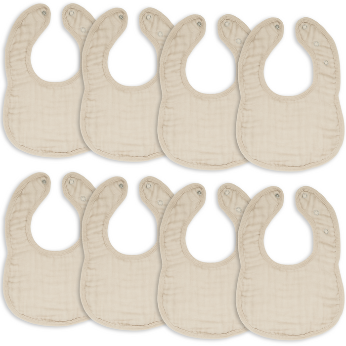 Muslin Bibs in Sand