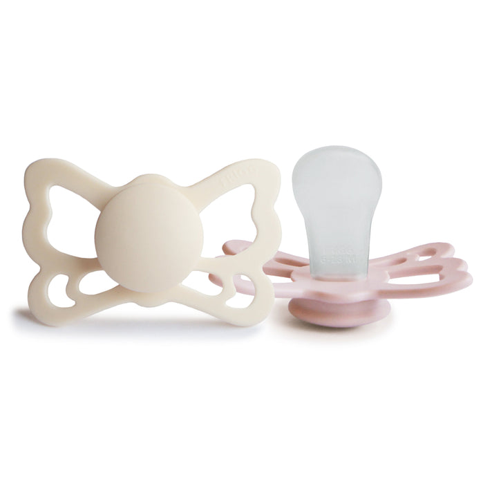 FRIGG Butterfly Anatomical Silicone Pacifier 2-Pack (6-18 Months) - Nature Baby Outfitter