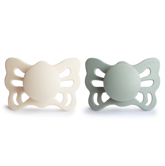 FRIGG Butterfly Anatomical Silicone Pacifier 2-Pack (0-6 Months) - Nature Baby Outfitter