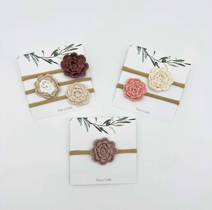 Crochet Headband Single Flower