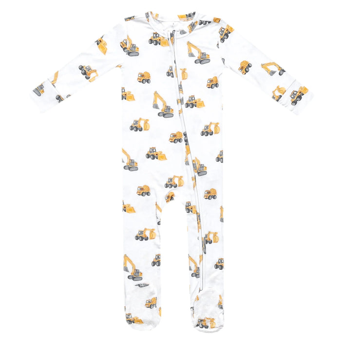 Dozer Bamboo Zip Up Footie Pajamas