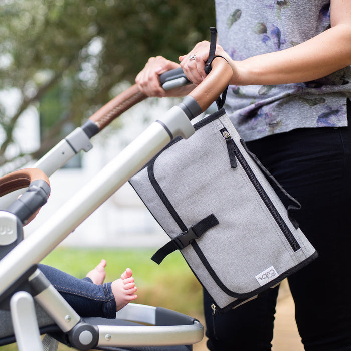 Portable Large Changing Pad in Solid Grey