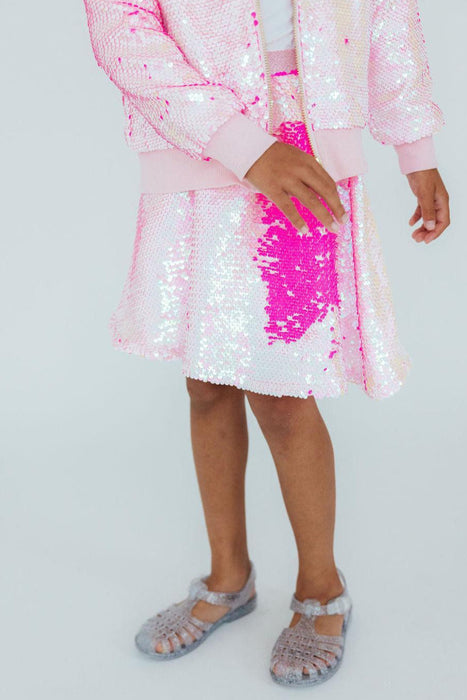 Diva Pink Flip Sequin Twirl Skort