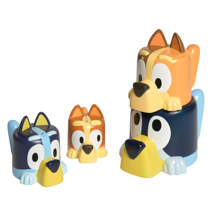 Toomies Bluey's Family Pourers featuring Chilli, Bandit, Bingo, and Bluey