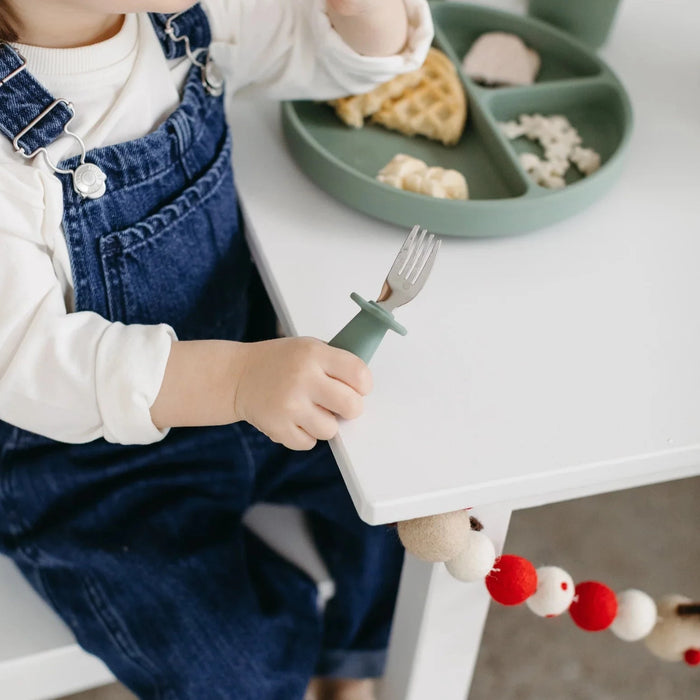 Silicone & Stainless Steel Toddler Cutlery Set