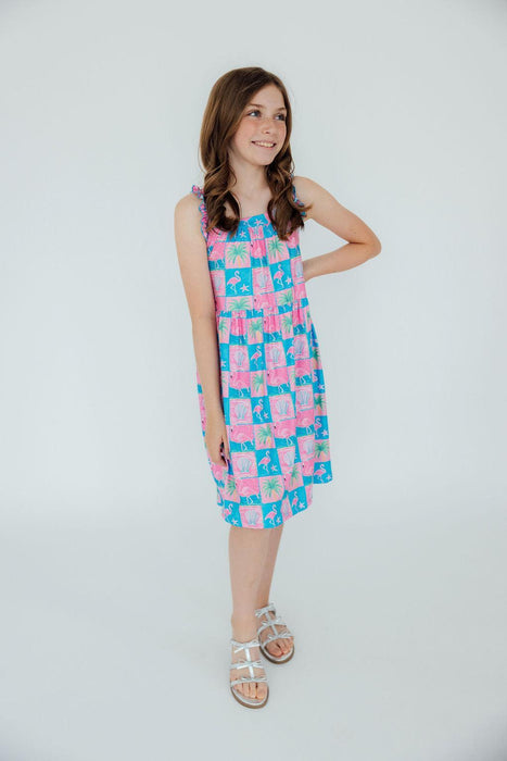 Flock Star Ruffle Cross Back Dress