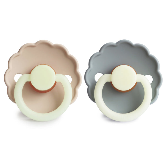 FRIGG Daisy Night Natural Rubber Pacifier 2-Pack - Nature Baby Outfitter