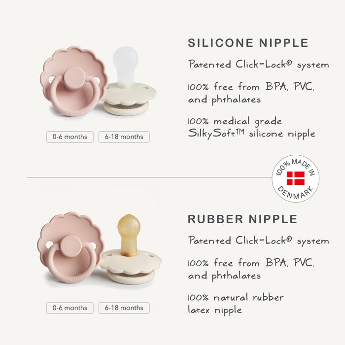 FRIGG Daisy Natural Rubber Pacifier 2-Pack - Nature Baby Outfitter