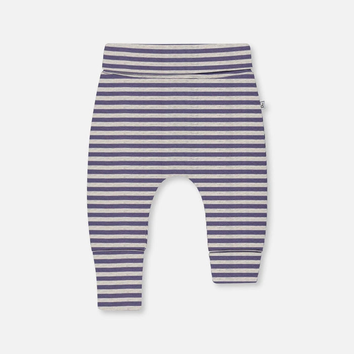 Navy Striped Organic Cotton Pants
