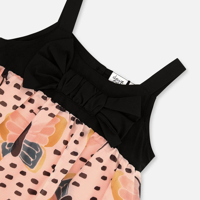 Butterflies Black & Pink Bubble Dress