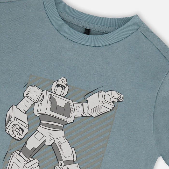 Teal Robot Tee