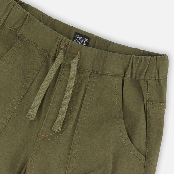 Olive Green Twill Joggers