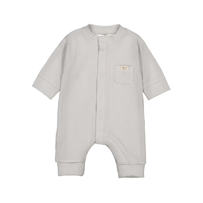 Silver Ribbed Romper - Nature Baby Outfitter