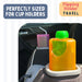Flipping Holder TRAVEL - food pouch and juice box holder, fits cup holders - Nature Baby Outfitter