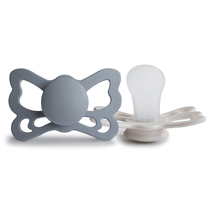 FRIGG Butterfly Anatomical Silicone Pacifier 2-Pack (6-18 Months) - Nature Baby Outfitter