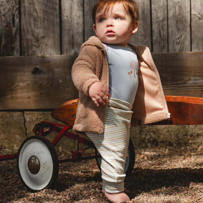 Oatmeal & Gray Stripe Organic Cotton Pants