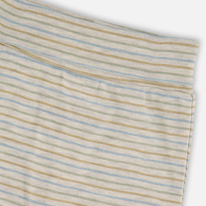 Oatmeal & Gray Stripe Organic Cotton Pants