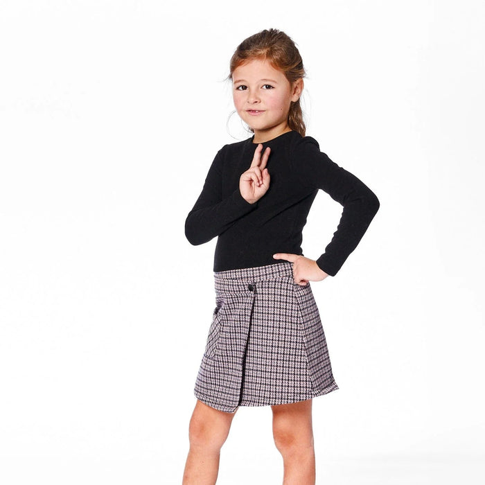 Black Houndstooth Jacquard Dress