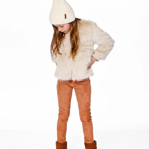 Light Brown Stretch Suede Treggings