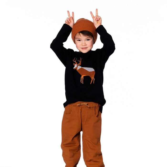 Boucle Deer Organic Cotton Long Sleeve Top