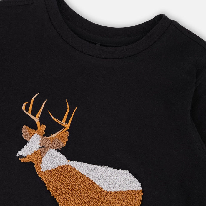 Boucle Deer Organic Cotton Long Sleeve Top