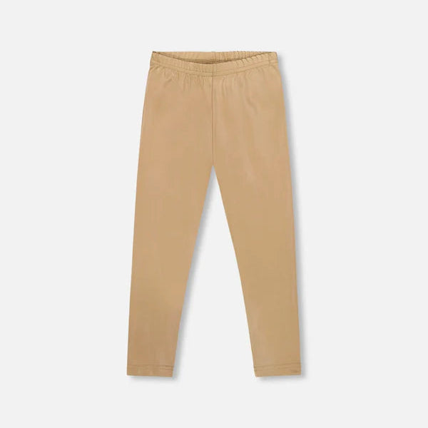 Golden Beige Stretch Jersey Leggings