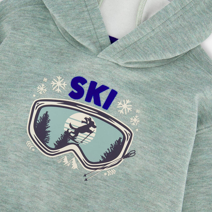 Jade Ski Goggles Brushed Jersey Hooded Sweatshirt