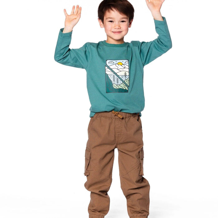 Forest Sage Long Sleeve Cotton Jersey Top