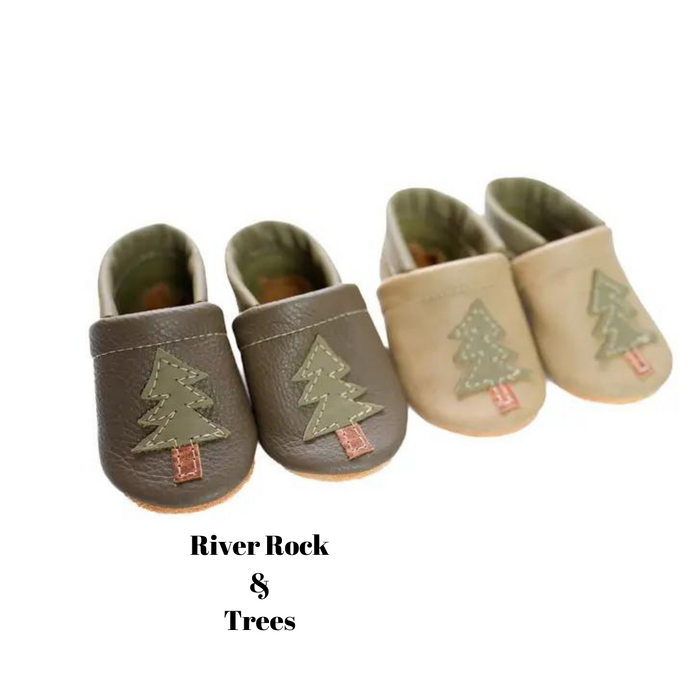 River Rock & Trees Leather Shoes